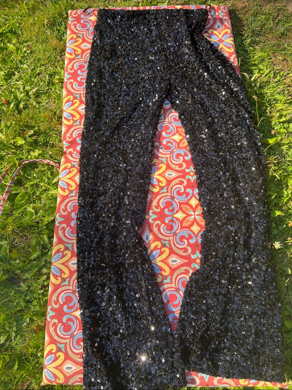 Forever 21 Black Sequin Detail Bottoms